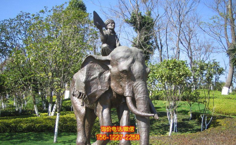 戶外園林創意景觀小朋友坐在大象背上的園林景觀大象雕塑 戶外園林創意景觀小朋友坐在大象背上的園林景觀大象雕塑