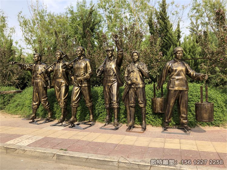 玻璃鋼知青下鄉雕塑,知青文化主題雕塑制作廠家 玻璃鋼知青下鄉雕塑,知青文化主題雕塑制作廠家